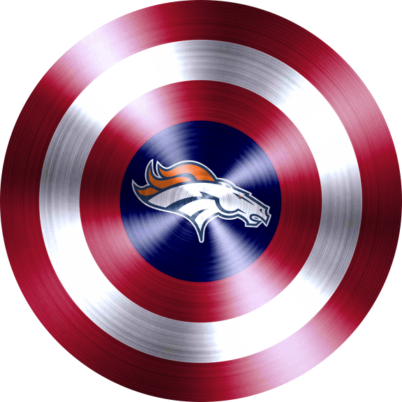 Captain American Shield With Denver Broncos Logo iron on paper